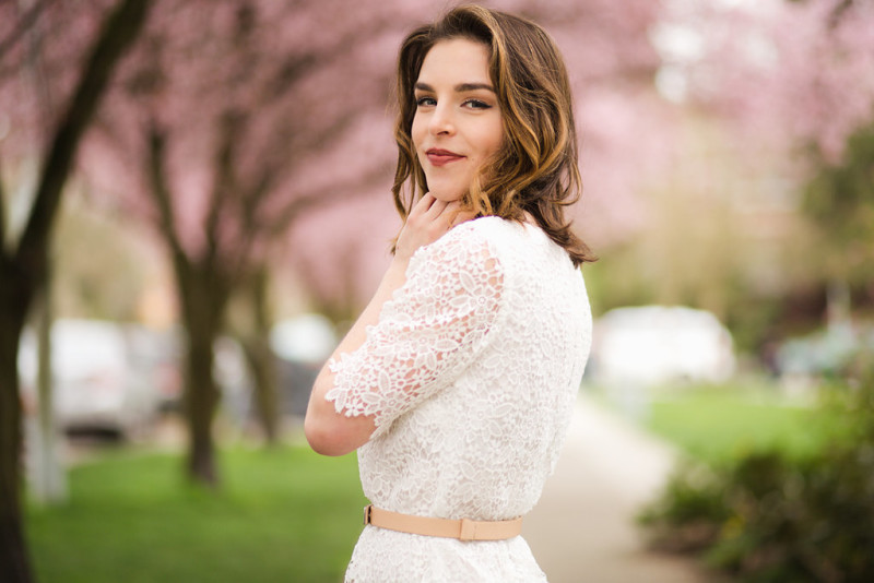 White lace dress, How to Wear a White Dress Without Looking Bridal