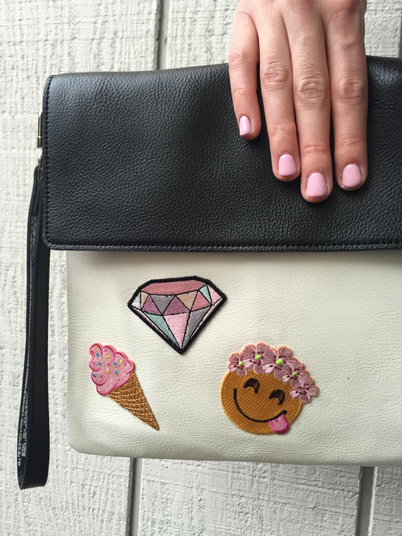 DIY purse with patches
