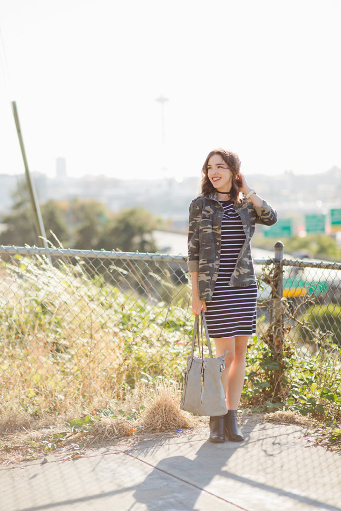 black-and-white-striped-t-shirt-dress-womens-camo-jacket-seattle-fashion-blogger-9