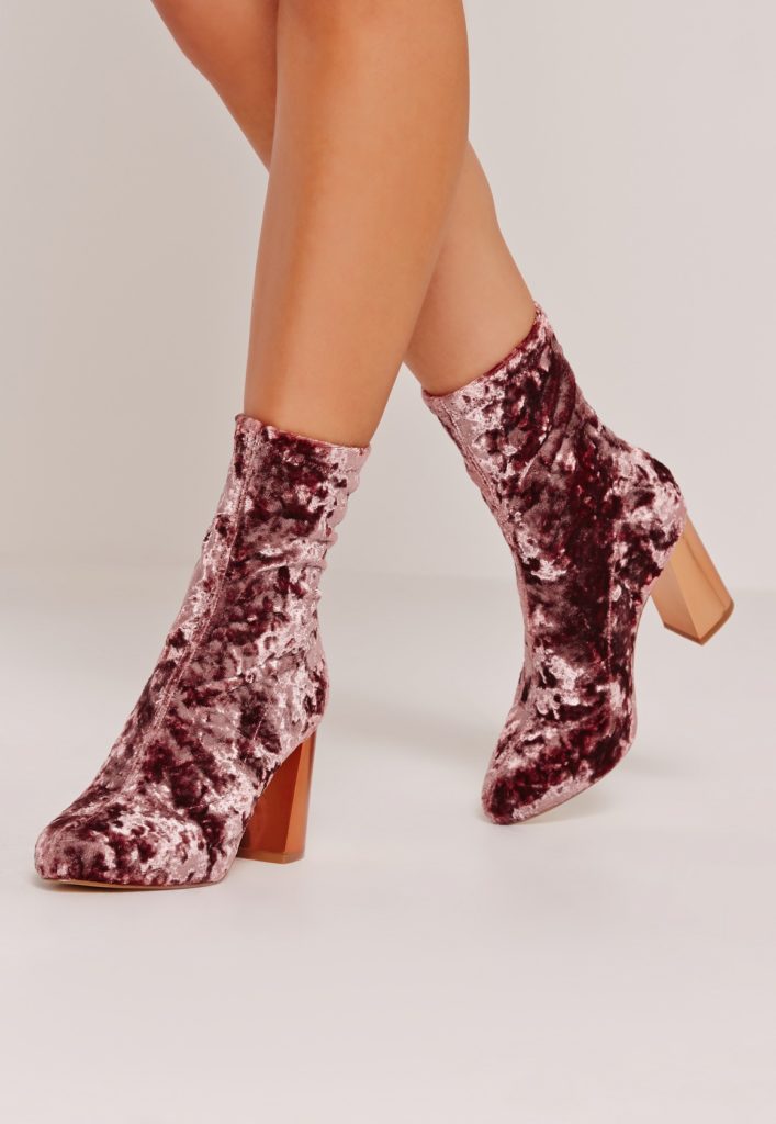 missguided-crushed-velvet-block-heeled-boots-pink_velvet-booties
