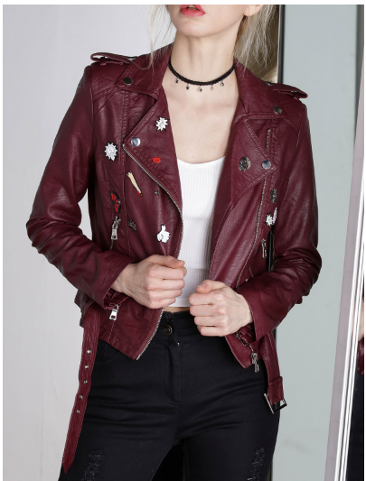 bootyjeans-maroon-leather-jacket-with-pins