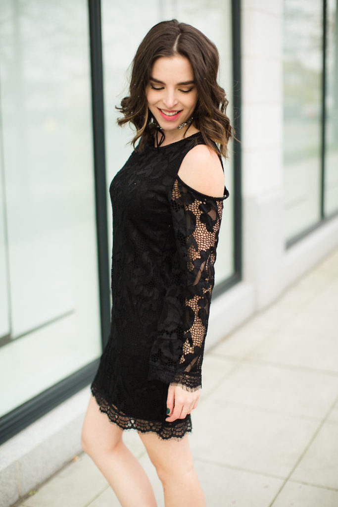 Black-Lace-Cold-Shoulder-Dress-New-Years-Eve-Dress