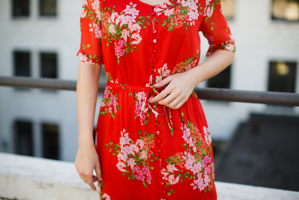 Affordable Clothing that Looks Expensive Who What Wear Red Floral Dress