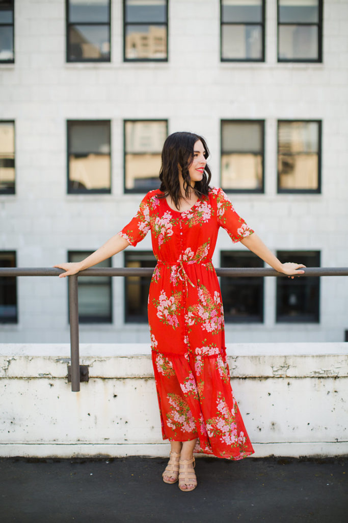 Affordable Clothing that Looks Expensive Who What Wear Red Floral Dress