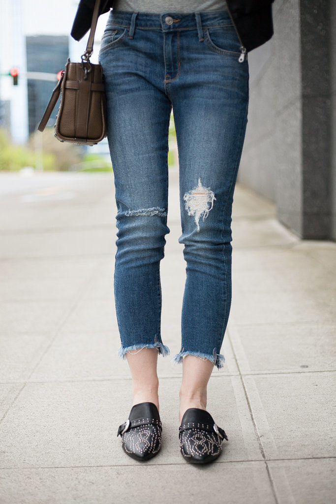 Stitch Fix Review frayed hem denim