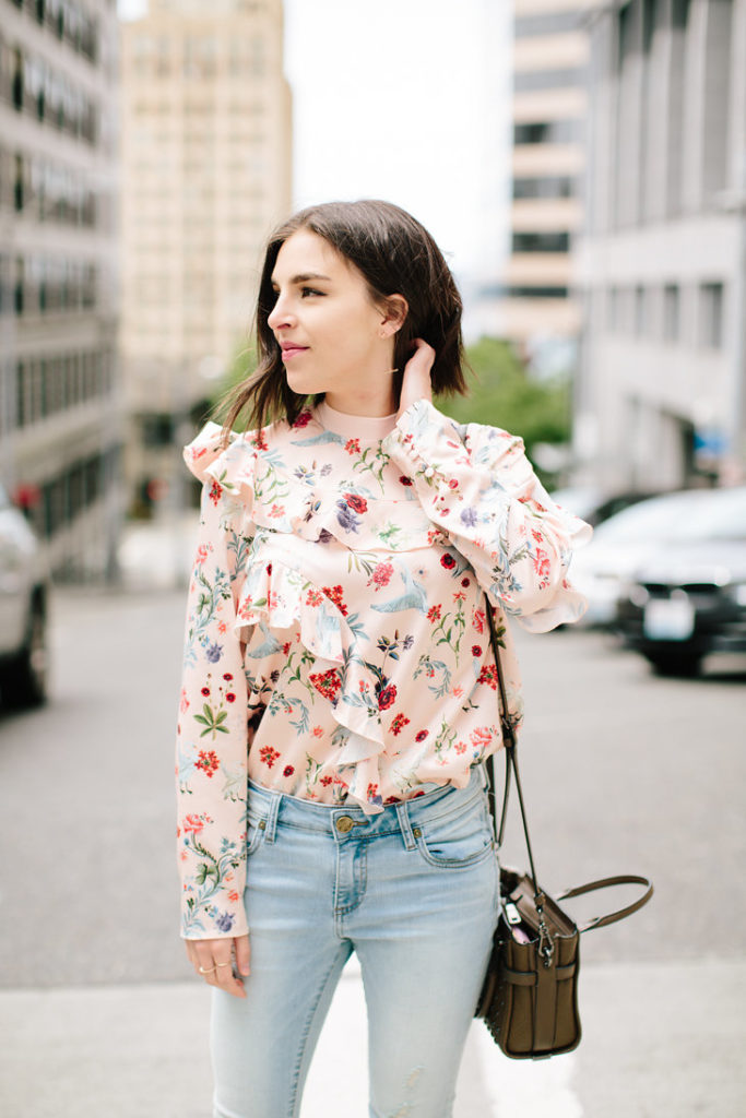 Statement Blouse, Ruffle blouse, ruffle trend, ruffle long sleeve shirt 