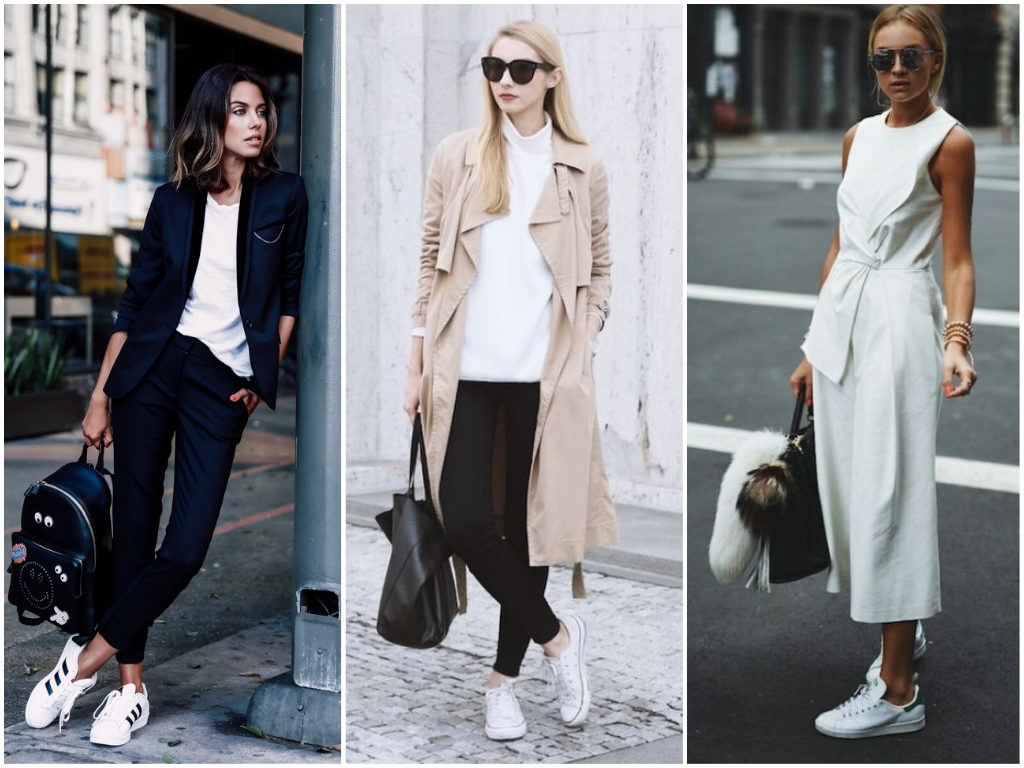 womens business casual with sneakers