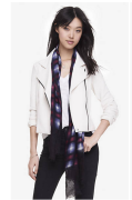 Express Textured Knit Moto Jacket