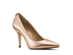 MICHAEL MICHAEL KORS Flex Metallic Saffiano Leather Pump