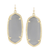 ELLE GOLD EARRINGS IN SLATE