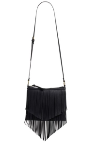 Black fringe crossbody