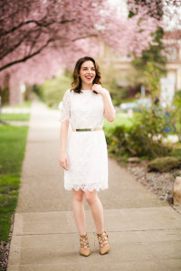 White Lace Shift Dress