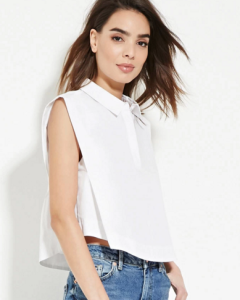 Contemporary Collar Crop Top