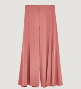 Dark pink Zara WIDE-LEG TROUSERS WITH SEAMS