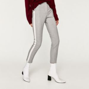 Light gray trousers with side stripe